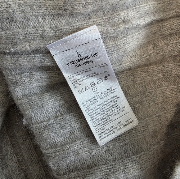 Banana Republic Gray Wool Blend Turtleneck Sweater L - Picture 7 of 7